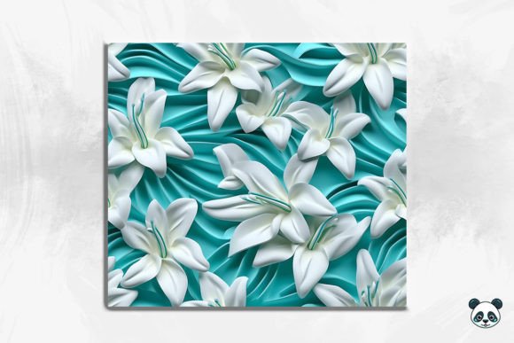 3D Lily Flower Seamless Pattern 6 Guide