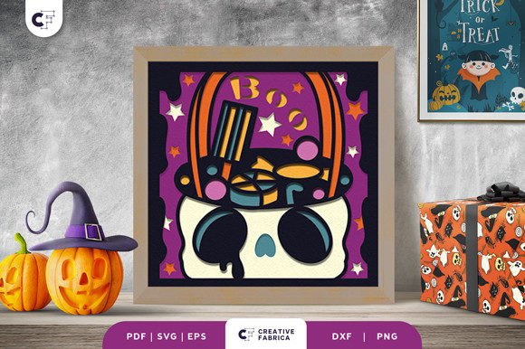 Bring the Haunt to Life with a Halloween Candy Basket 3D Shadow Box