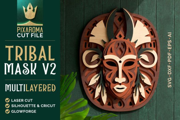 Bringing Cultural Depth to Your Space with the Tribal Mask V2 3D Layered Cut File