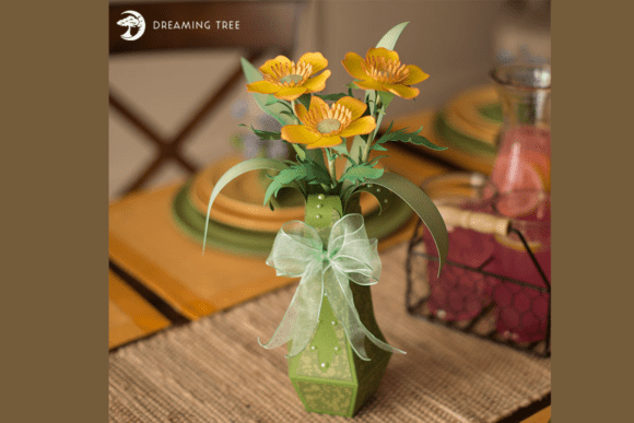 Bringing Spring Indoors: A Guide to the Buttercup Flower with Vase Paper Craft