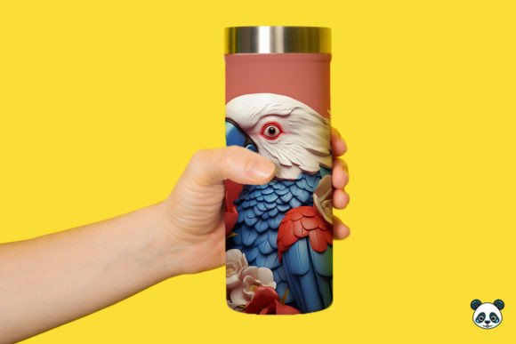 Celebrate Freedom with a Patriotic 3D Parrot Tumbler Wrap