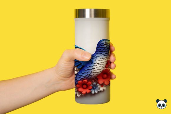 Celebrate Independence Day with a Stunning Patriotic 3D Hummingbird Tumbler Wrap