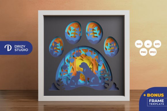 Crafting Depth with 3D Paw Shadow Boxes