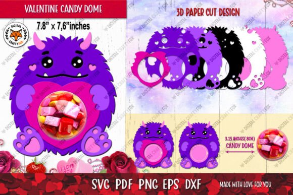 Crafting Love in Layers: A Guide to the 3D Monster Valentine Candy Dome