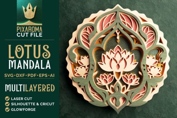 Elevating Digital Craft: The Strategic Value of the Lotus Flower Mandala 3D Layered Laser Design