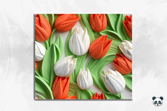Elevating Sublimation Projects with 3D Tulip Flower Seamless Pattern 10