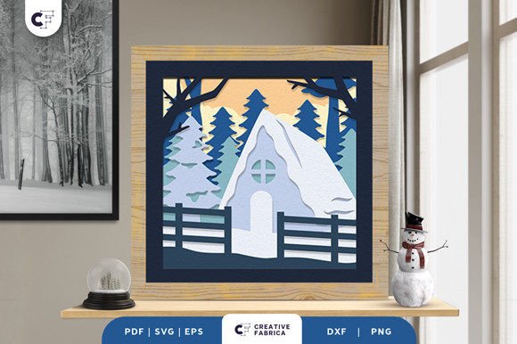 Evaluating the Snowy Village Shadow Box Paper Cut for Winter Crafting
