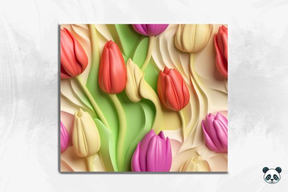 Exploring the Versatility of 3D Tulip Flower Seamless Pattern 9 for Sublimation Projects