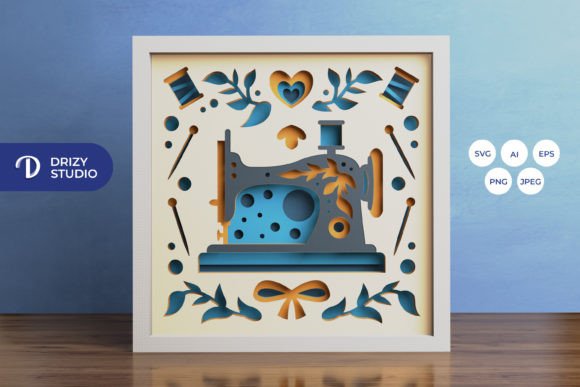 Sewing Machine 3D Shadow Box Paper Cut: A Modern Fusion of Craft and Technology