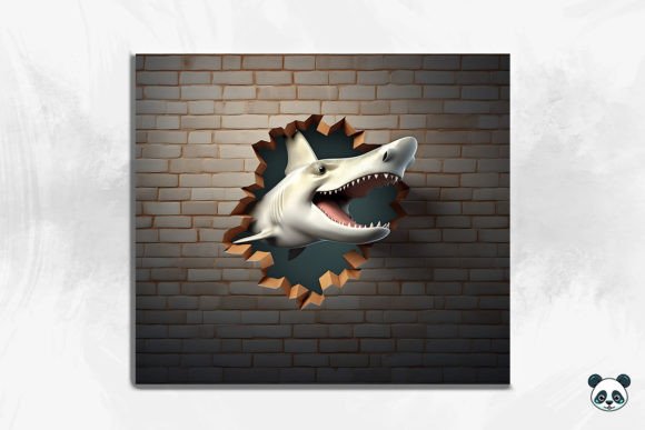 Shark from Cracked Hole 3D Tumbler: A Creative Twist for Your Sublimation Projects