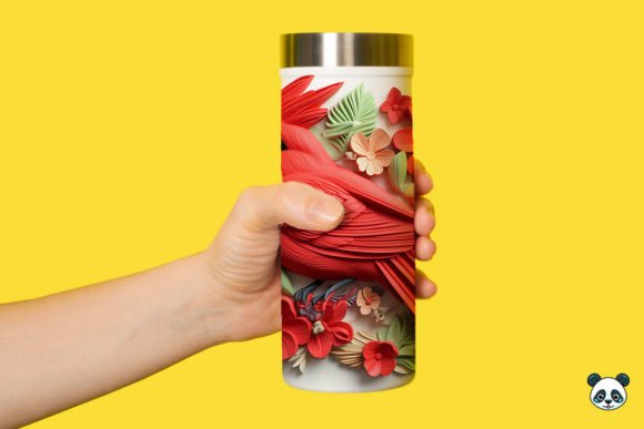 Transform Your Sublimation Projects with the 3D Red Cardinal Bird Tumbler Wrap Bundle