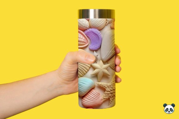 Unlocking the Potential of Colorful 3D Seashell Tumbler Wrap Png 22 for Professional Sublimation